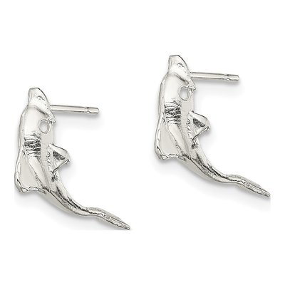 Sterling Silver Dolphin Mini Stud Earrings – view 3