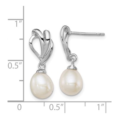 Sterling Silver Freshwater Cultured Pearl Dangle Earrings – view 5