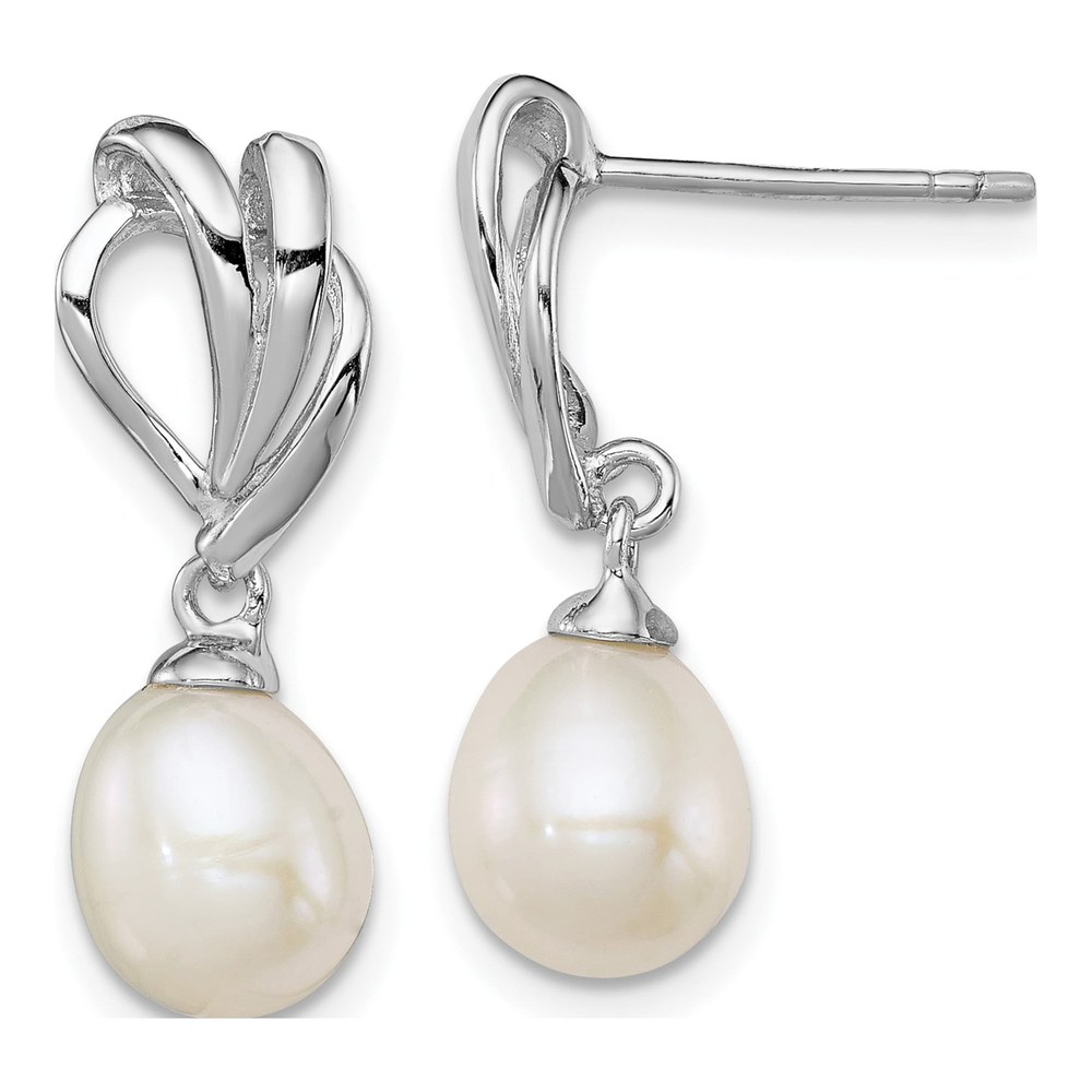 Sterling Silver Freshwater Cultured Pearl Dangle Earrings