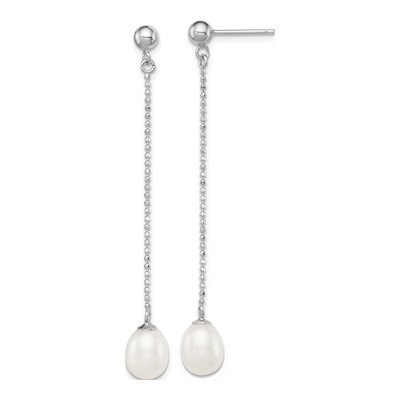 Sterling Silver Freshwater Cultured Pearl Dangle Earrings