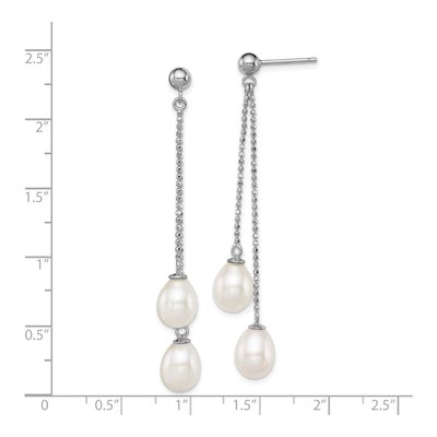 Sterling Silver Freshwater Cultured Pearl Dangle Earrings – view 5