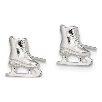Sterling Silver Ice Skate Mini Stud Earrings – view 3