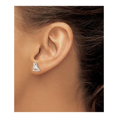 Sterling Silver Ice Skate Mini Stud Earrings – view 4