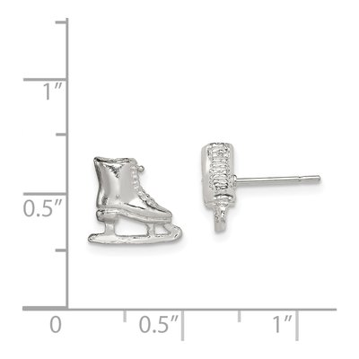 Sterling Silver Ice Skate Mini Stud Earrings – view 5