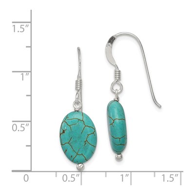 Sterling Silver Blue Magnesite Dangle Earrings – view 5