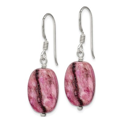 Sterling Silver Purple Jasper Dangle Earrings – view 3