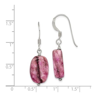 Sterling Silver Purple Jasper Dangle Earrings – view 5
