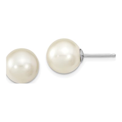Sterling Silver Shell Pearl Stud Earrings, Set of 3 – view 2