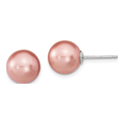Sterling Silver Shell Pearl Stud Earrings, Set of 3 – view 4