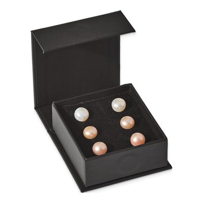 Sterling Silver Freshwater Pearl Earring Set of 3 – view 7