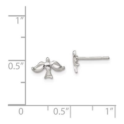 Sterling Silver Dove Mini Stud Earrings – view 5