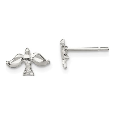 Sterling Silver Dove Mini Stud Earrings