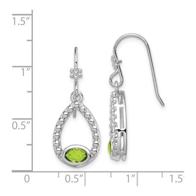 Sterling Silver Peridot Dangle Earrings – view 5