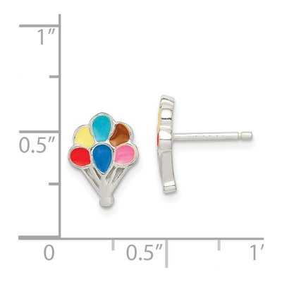 Sterling Silver Enamel Balloon Stud Earrings – view 5