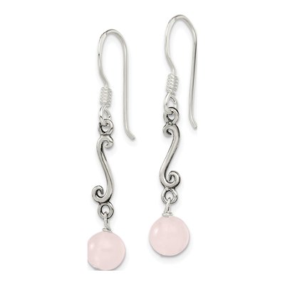 Sterling Silver Quartz Swirl Dangle Earrings – view 3