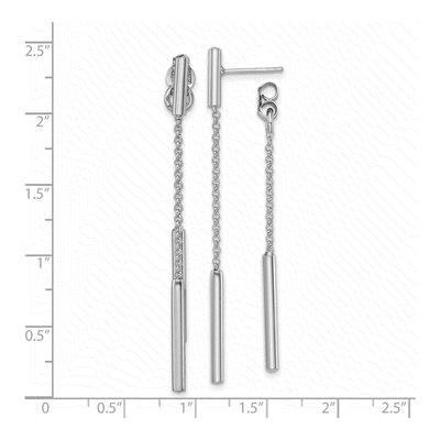 Sterling Silver Bar Front Back Dangle Earrings – view 5