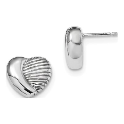 Sterling Silver Heart Stud Earrings
