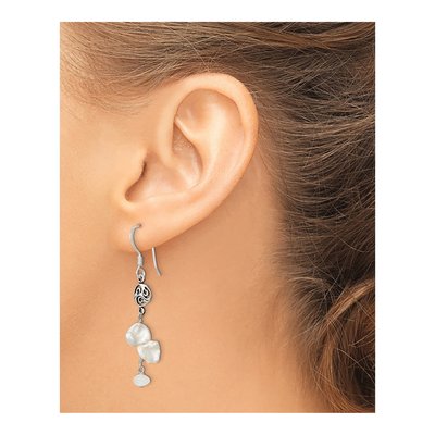 Sterling Silver Freshwater Cultured Pearl Baroque Fancy Dangle Earrings – view 4