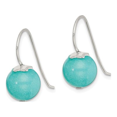Sterling Silver Blue Quartz Dangle Earrings – view 3