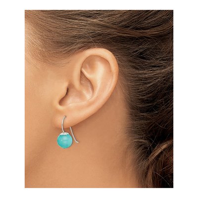 Sterling Silver Blue Quartz Dangle Earrings – view 4