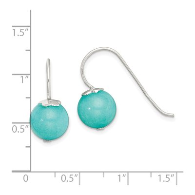 Sterling Silver Blue Quartz Dangle Earrings – view 5