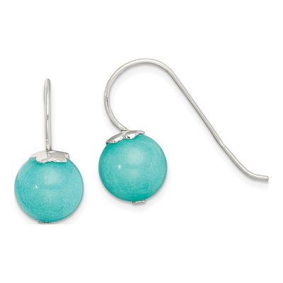 Sterling Silver Blue Quartz Dangle Earrings