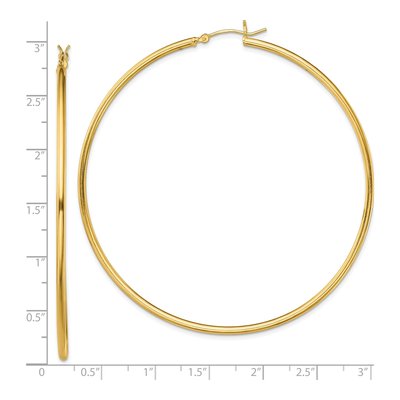 Gold-Plated Sterling Silver 70mm Hoop Earrings – view 5