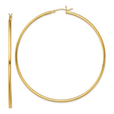 Gold-Plated Sterling Silver 70mm Hoop Earrings