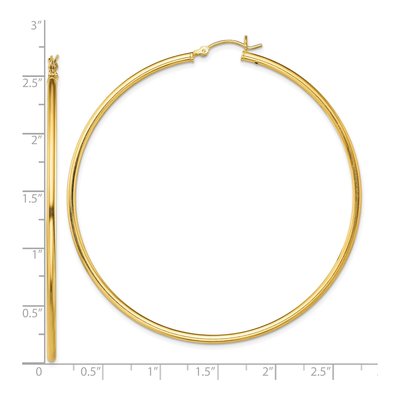 Gold-Plated Sterling Silver 65mm Hoop Earrings – view 5