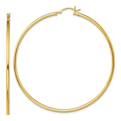 Gold-Plated Sterling Silver 65mm Hoop Earrings