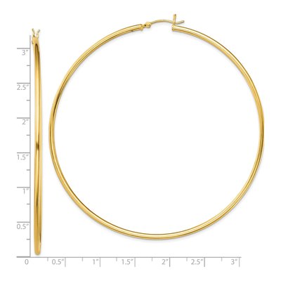 Gold-Plated Sterling Silver 80mm Hoop Earrings – view 5