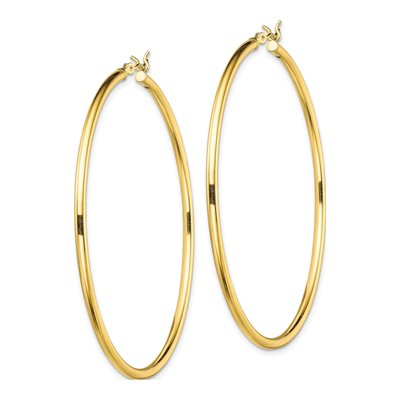 Gold-Plated Sterling Silver 55mm Hoop Earrings – view 3