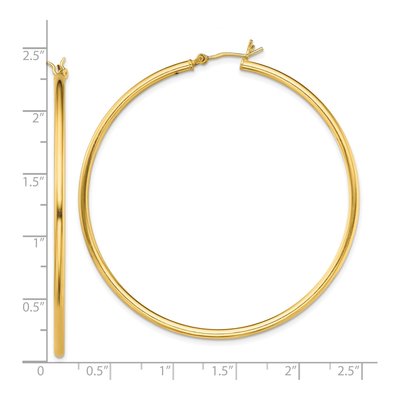 Gold-Plated Sterling Silver 55mm Hoop Earrings – view 5