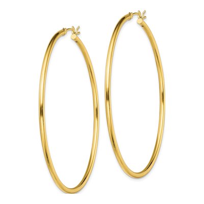 Gold-Plated Sterling Silver 60mm Hoop Earrings – view 3