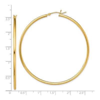 Gold-Plated Sterling Silver 60mm Hoop Earrings – view 5