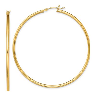 Gold-Plated Sterling Silver 60mm Hoop Earrings