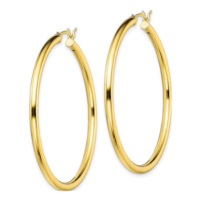 Gold-Plated Sterling Silver 45mm Hoop Earrings – view 3