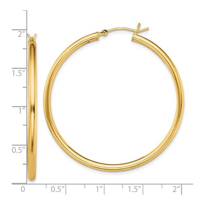 Gold-Plated Sterling Silver 45mm Hoop Earrings – view 5