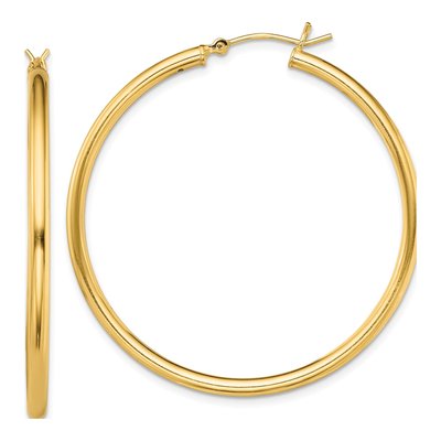 Gold-Plated Sterling Silver 45mm Hoop Earrings