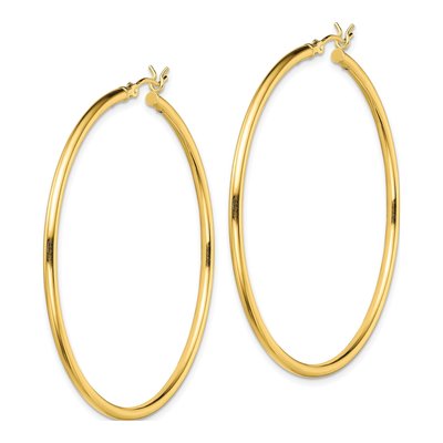 Gold-Plated Sterling Silver 50mm Hoop Earrings – view 3