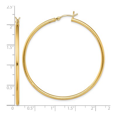 Gold-Plated Sterling Silver 50mm Hoop Earrings – view 5