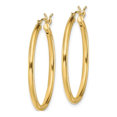 Gold-Plated Sterling Silver 30mm Hoop Earrings – view 3