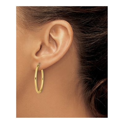 Gold-Plated Sterling Silver 30mm Hoop Earrings – view 4