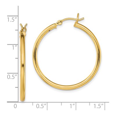 Gold-Plated Sterling Silver 30mm Hoop Earrings – view 5