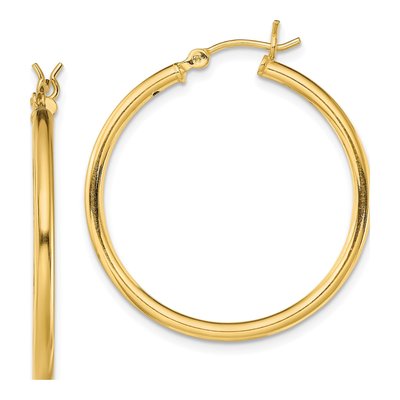 Gold-Plated Sterling Silver 30mm Hoop Earrings