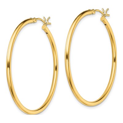 Gold-Plated Sterling Silver 40mm Hoop Earrings – view 3