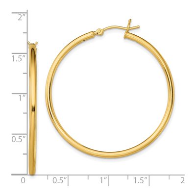 Gold-Plated Sterling Silver 40mm Hoop Earrings – view 5