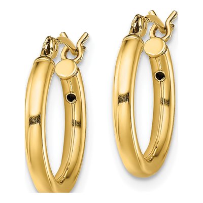 Gold-Plated Sterling Silver 15mm Hoop Earrings – view 3