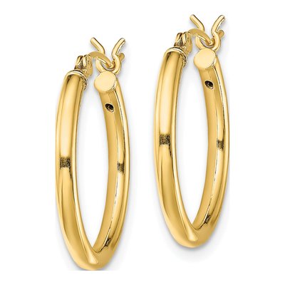 Gold-Plated Sterling Silver 20mm Hoop Earrings – view 3