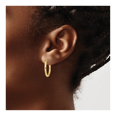 Gold-Plated Sterling Silver 20mm Hoop Earrings – view 4